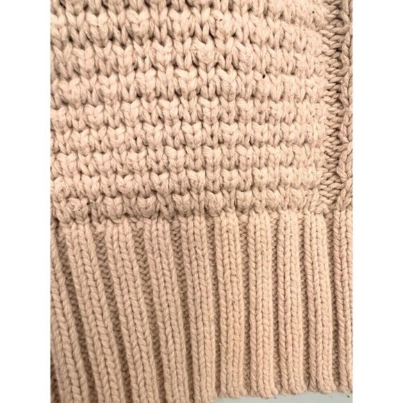 Knitted Cardigan Sweater beige cabincore fishermancore women & men Size M. - Picture 4 of 8